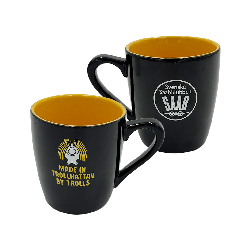 Kaffemugg Svart/Gul Trolls