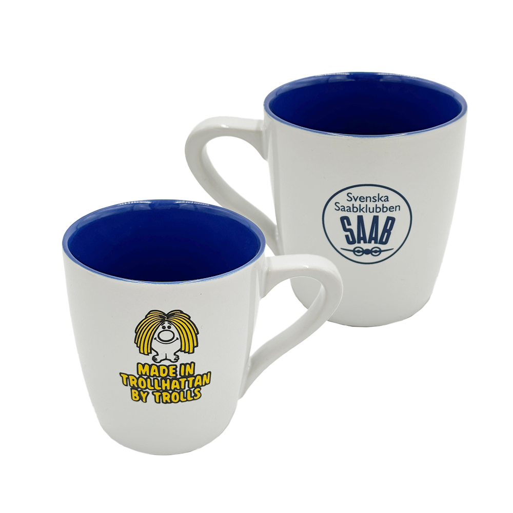Kaffemugg Vit/Blå Trolls