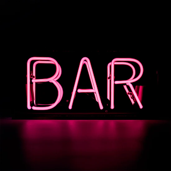 Neon Lampa Bar Rosa