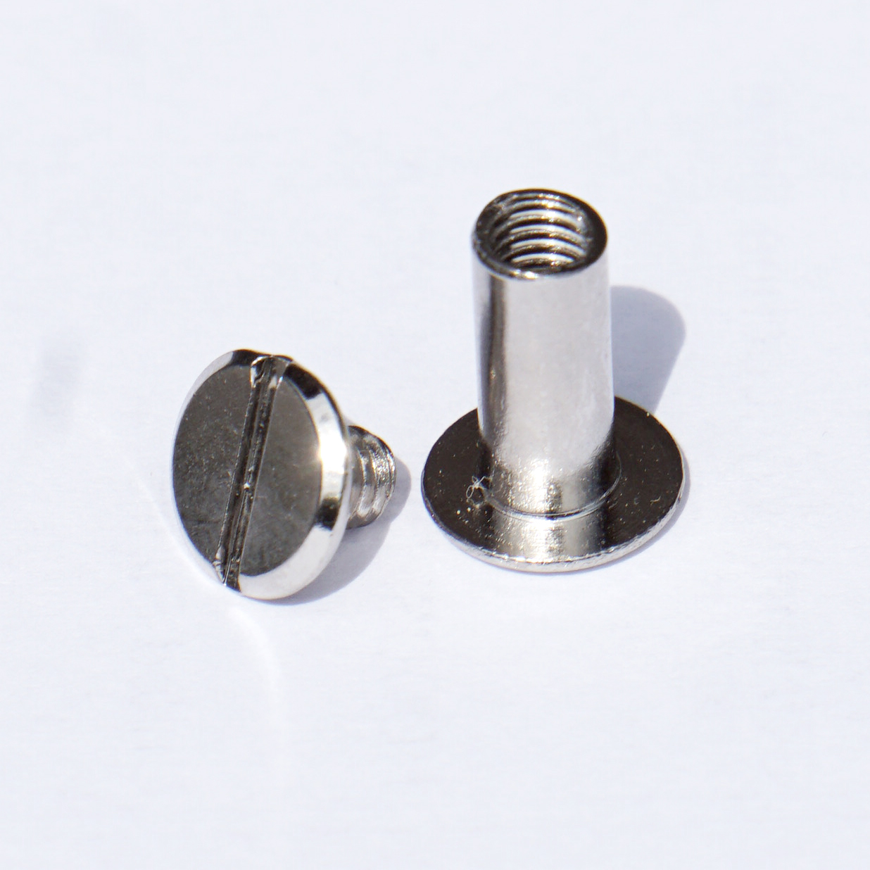 Chicagoskruv / skruvnit, 12 mm, silver