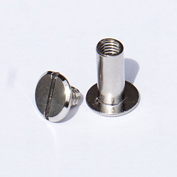Chicagoskruv / skruvnit, 12 mm, silver