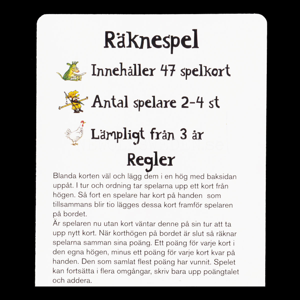 Findus räknespel - 1 plus 9 är lika med 10 kortspel - Sven Nordqvist - K9 - 5