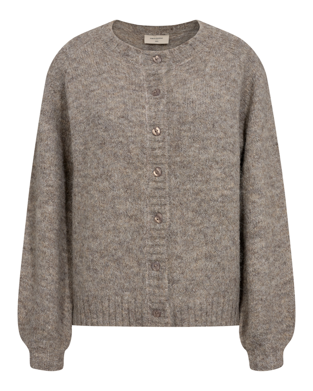Kofta Louisa ballongärm melerad beige