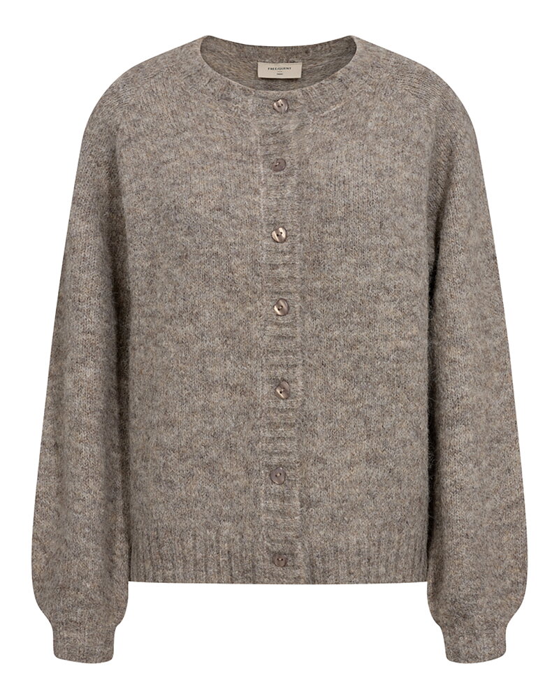 Kofta Louisa ballongärm melerad beige