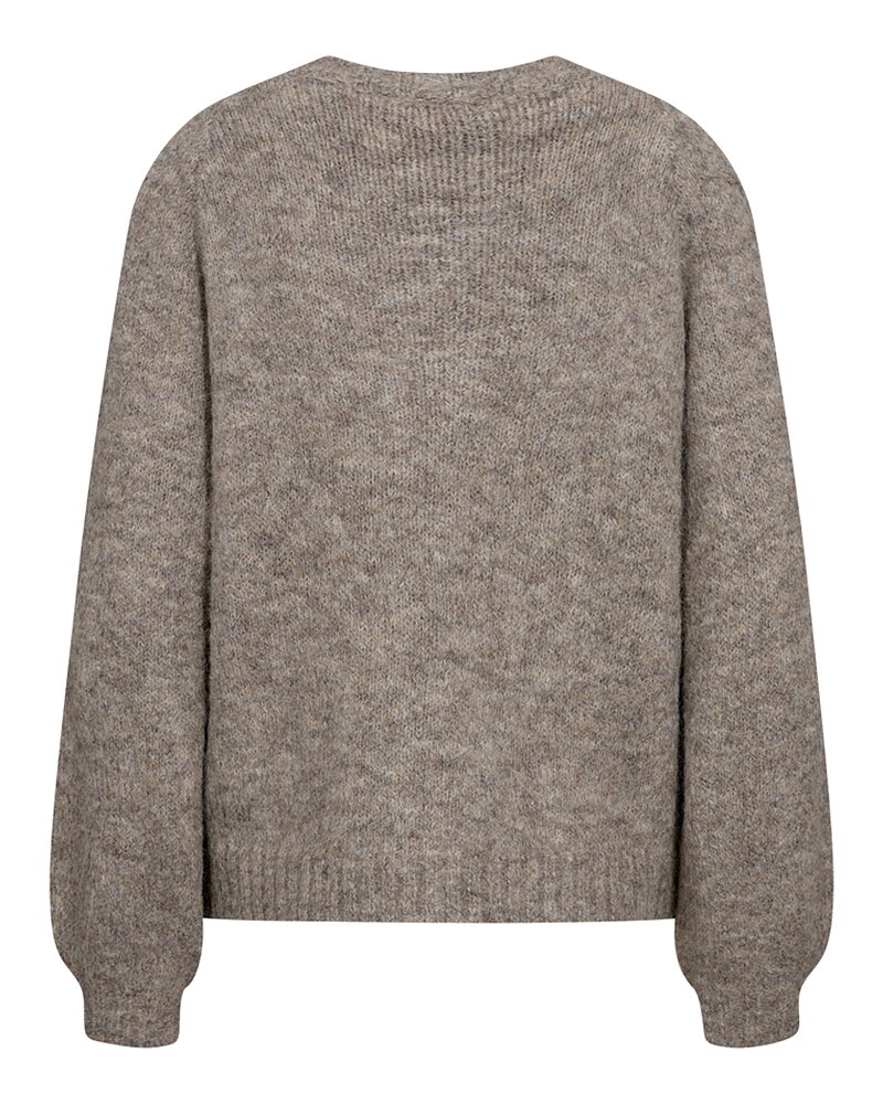 Kofta Louisa ballongärm melerad beige