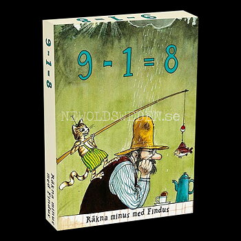 Findus 9 minus 1 är lika med 8 (minus) Kortspel - Sven Nordqvist