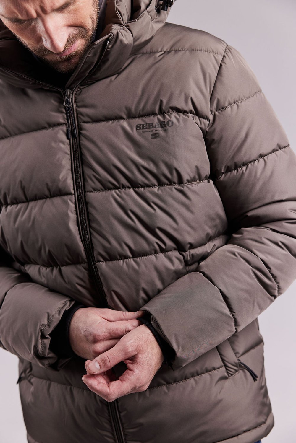 Sebago - Jasper Puffer Jacket - Dark Sand - 3