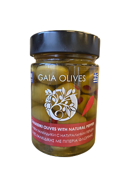 chalkidiki olives with natural pepper, 200g - gaia