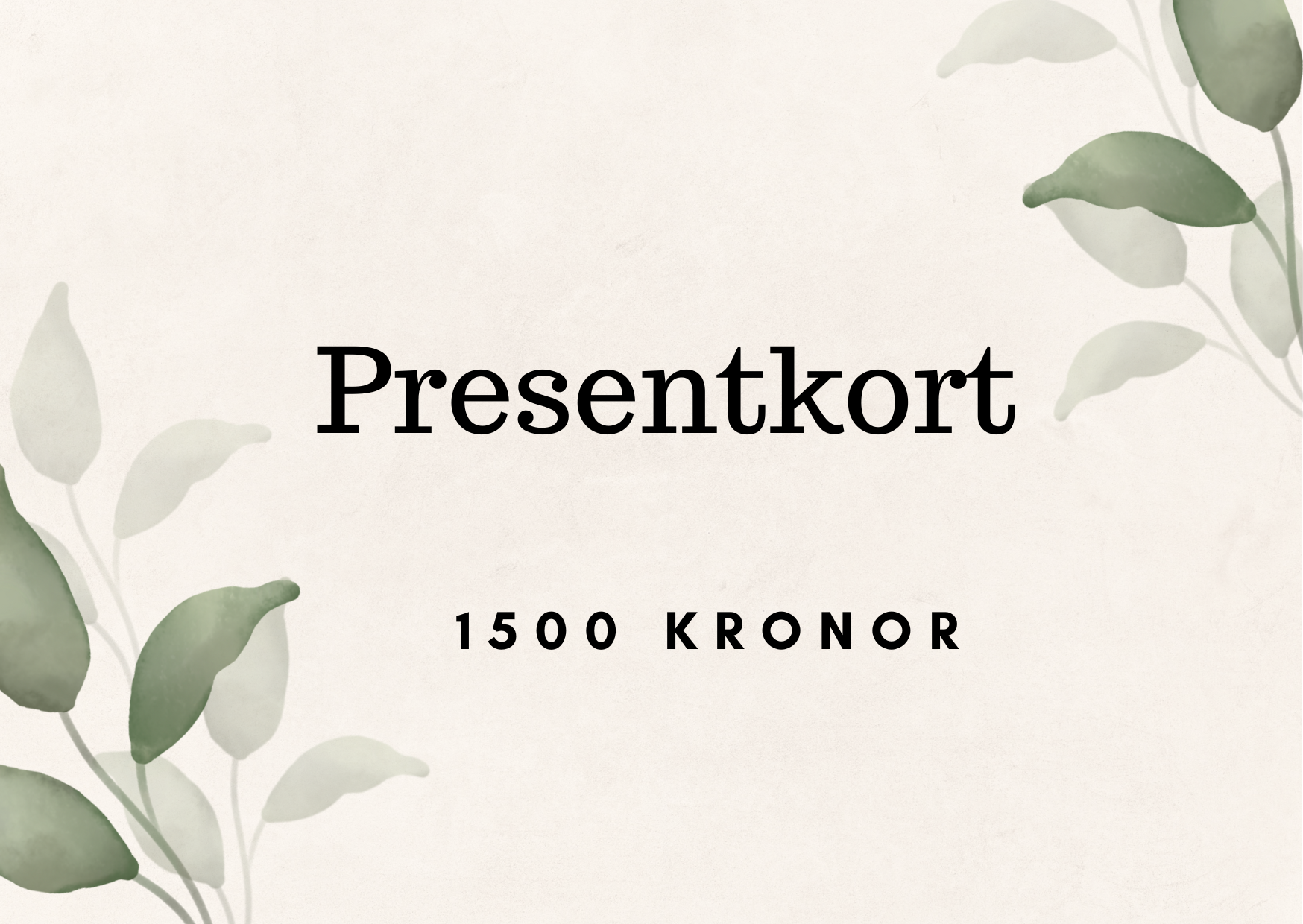 Presentkort 1500 kr