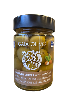 chalkidiki olives with almonds , 200g - gaia