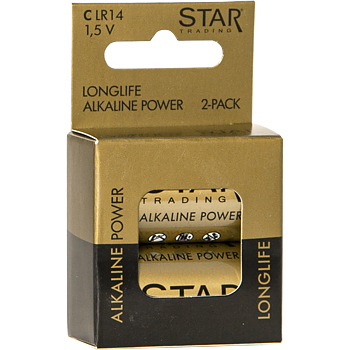 Batteri 2-pack C 1,5 V