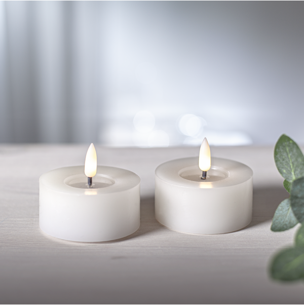 LED värmeljus 7x5,5 cm 2-pack