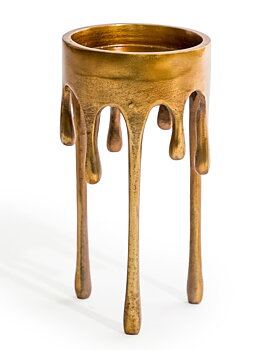 Blockljusstake - Dripping Gold 30cm