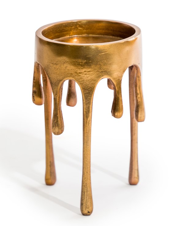 Blockljusstake - Dripping Gold 25cm - 2