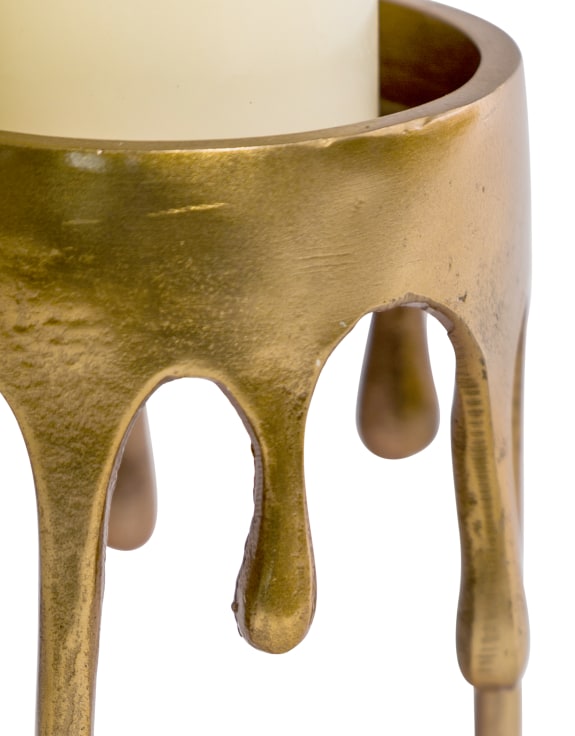 Blockljusstake - Dripping Gold 25cm - 3