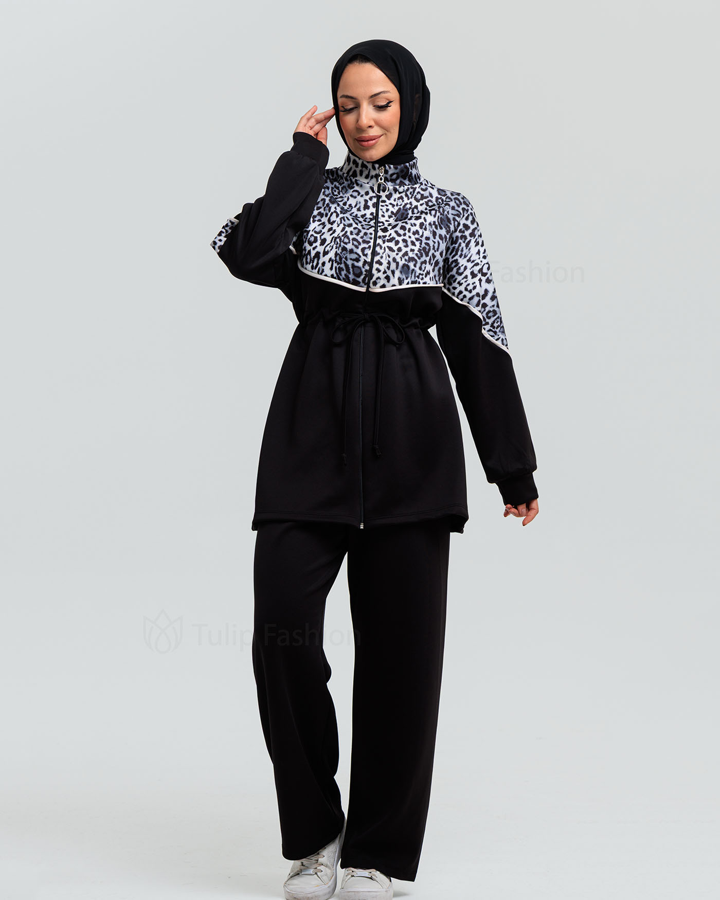 Tunic set with pants - Gray