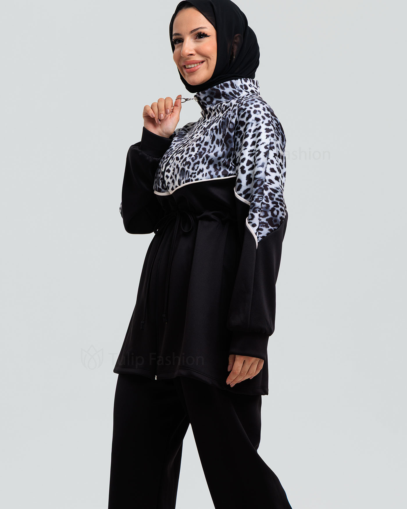 Tunic set with pants - Gray - 4