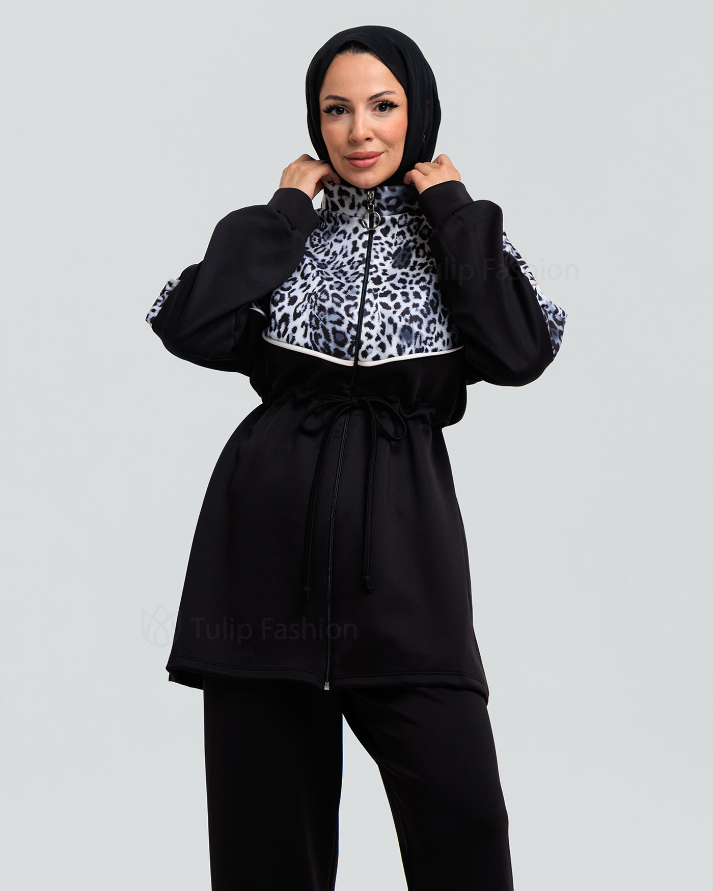 Tunic set with pants - Gray - 3