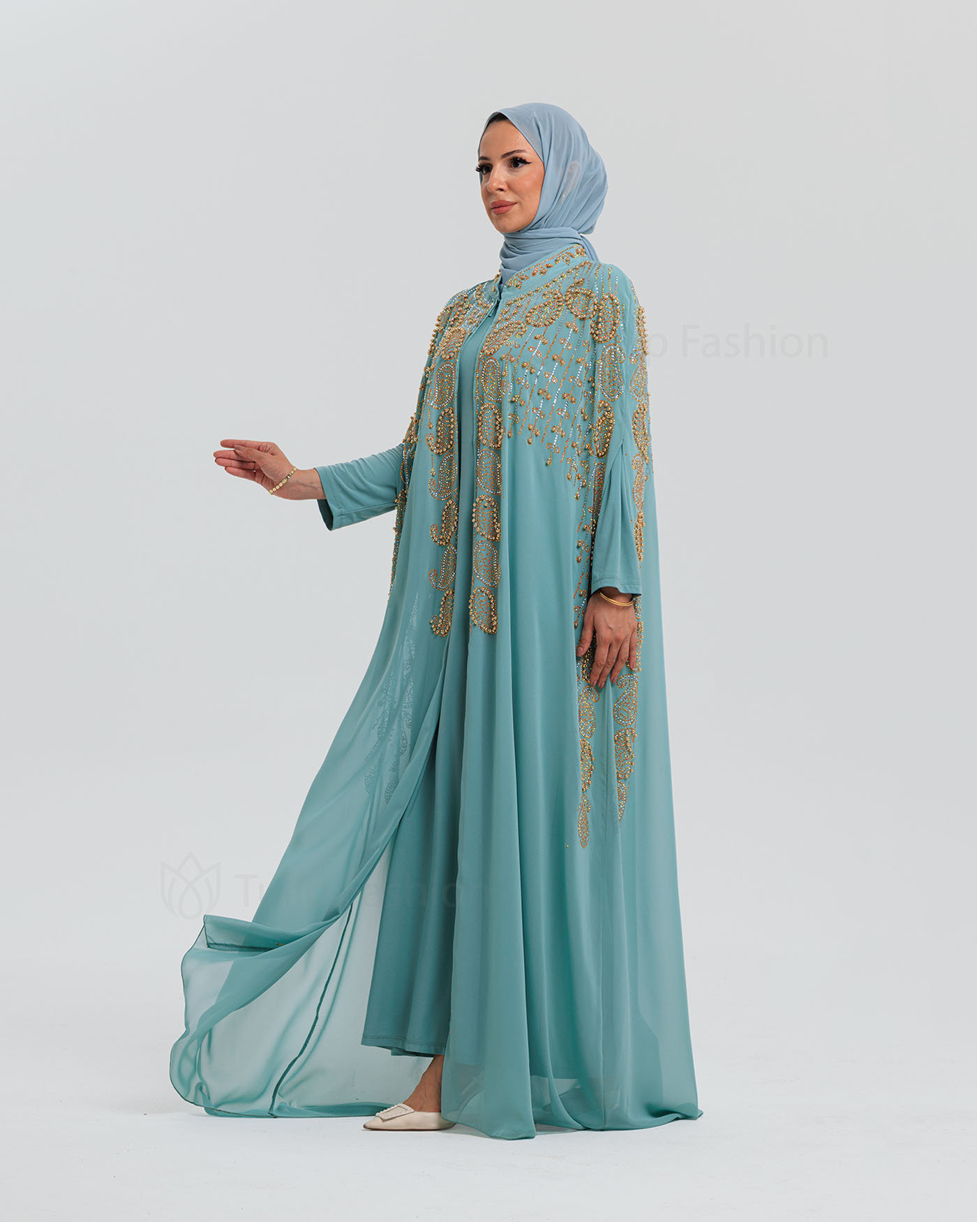 Abaya - Pistachio Green - 4