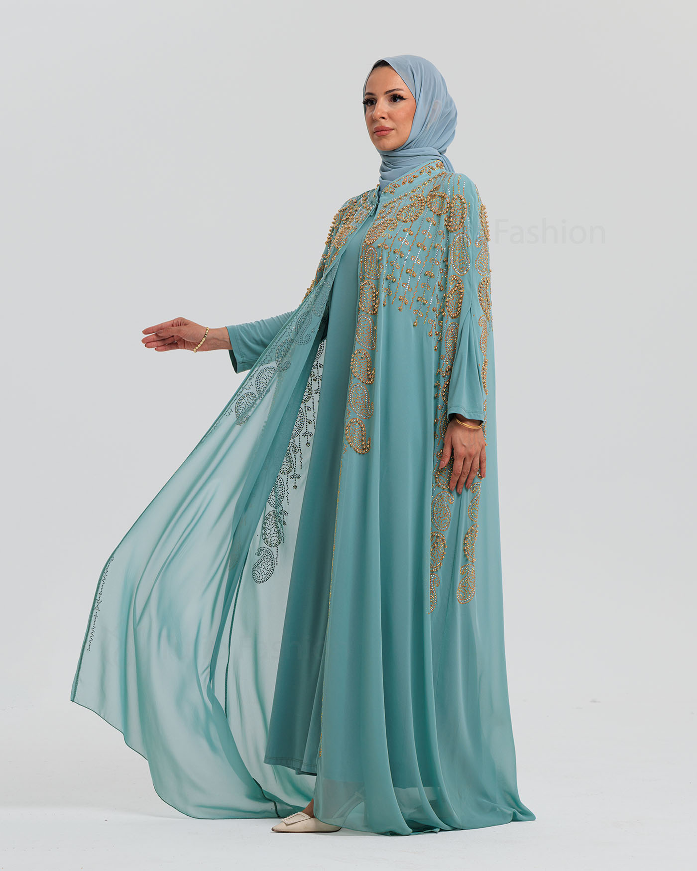 Abaya - Pistachio Green - 3
