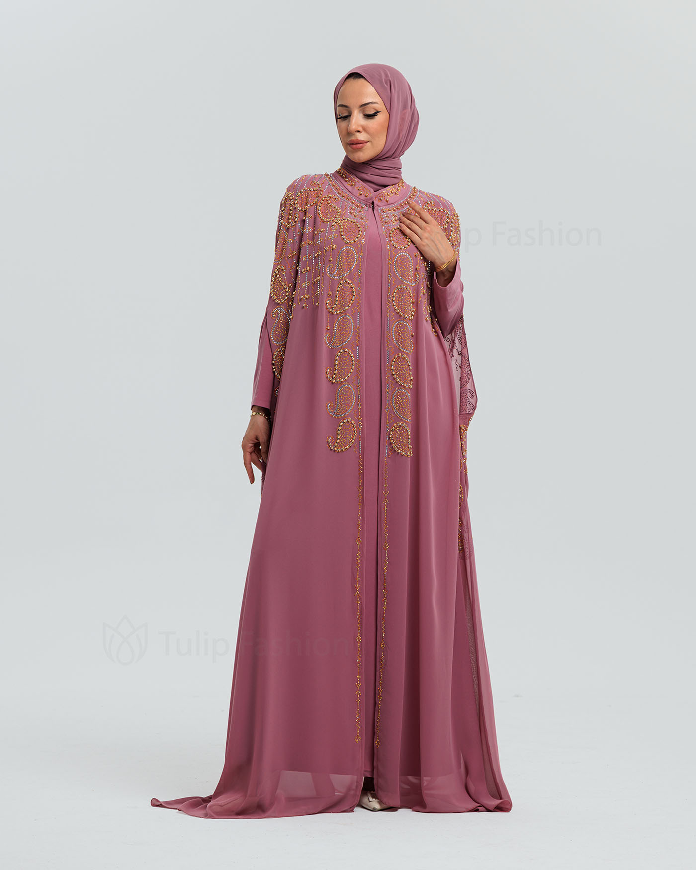 Abaya - Mauve - 4