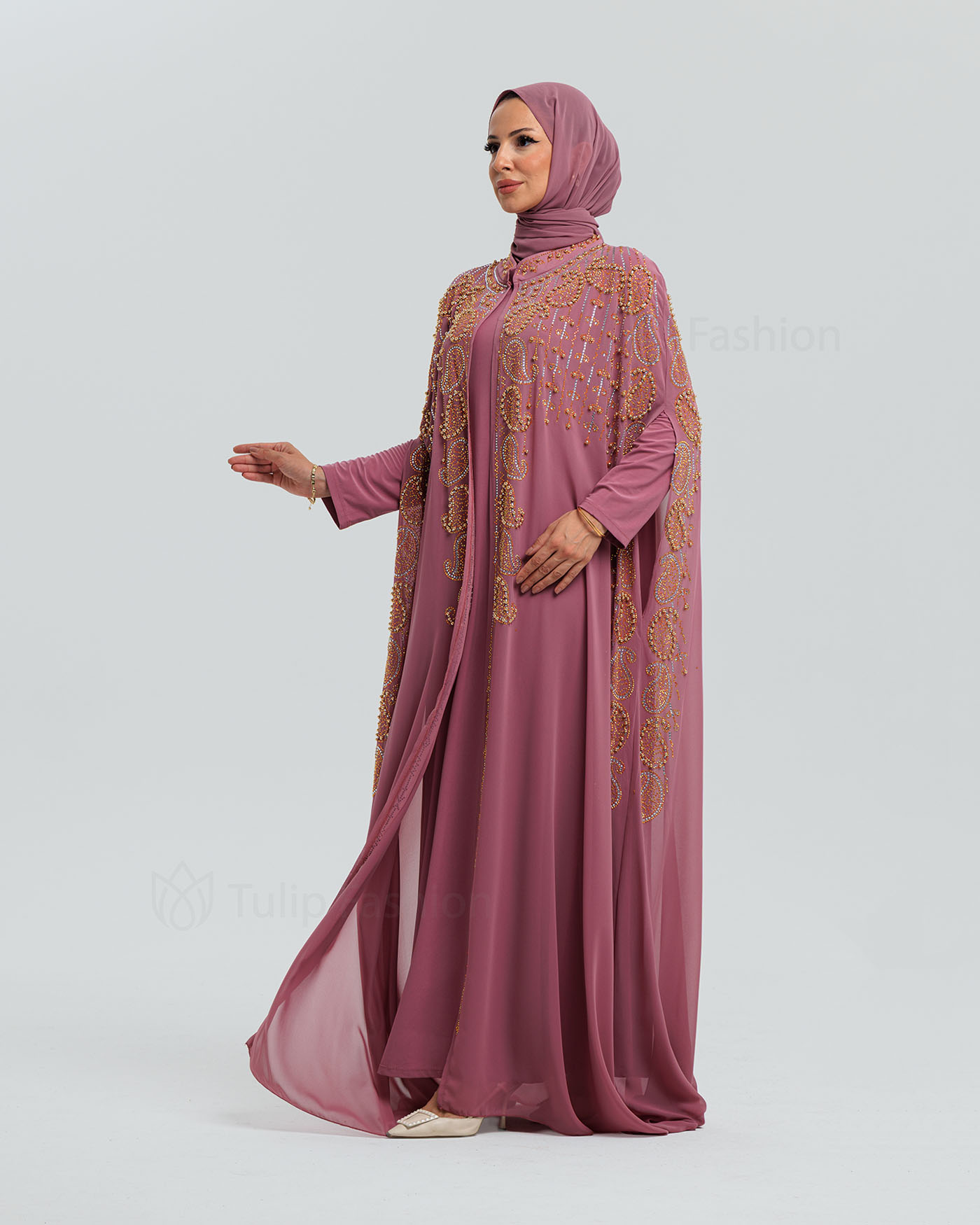 Abaya - Mauve - 3