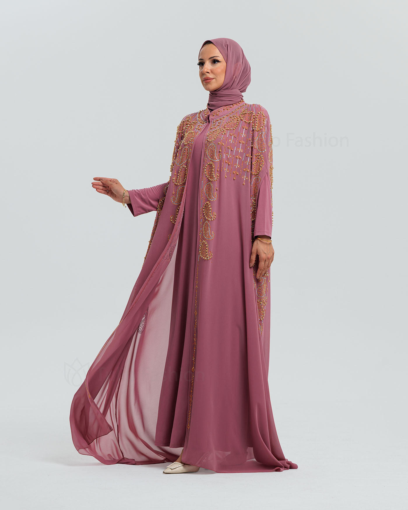 Abaya - Mauve - 2