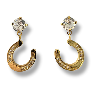 Horseshoe Earrings Gold