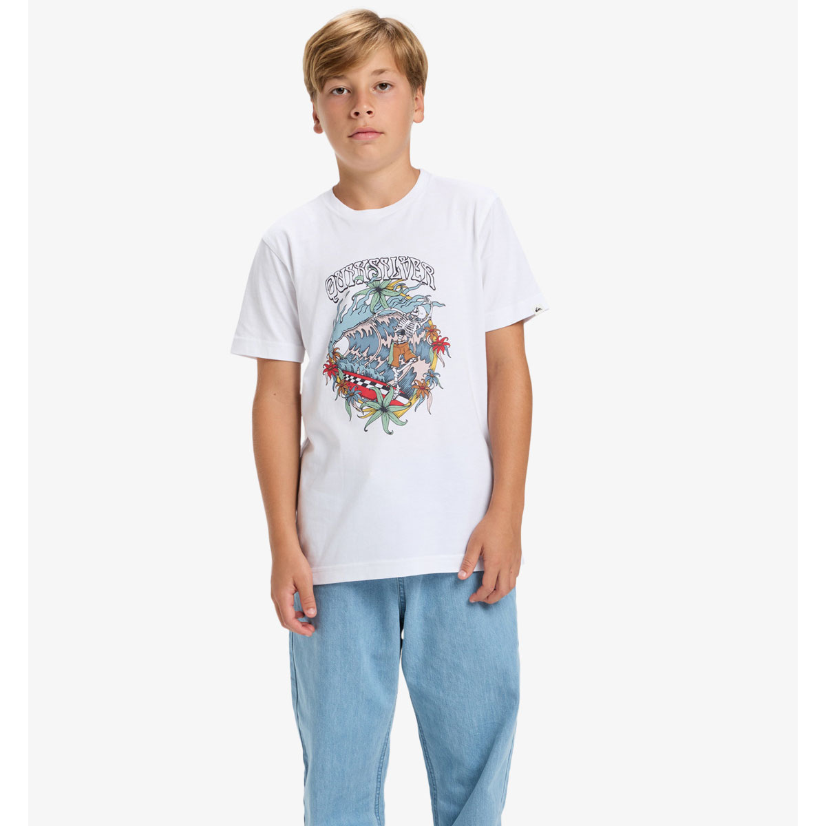 Quiksilver t-shirt jr Ev in waves vit - 2