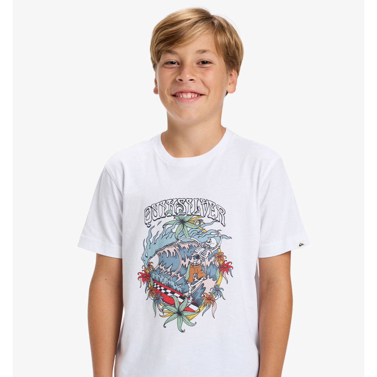 Quiksilver t-shirt jr Ev in waves vit