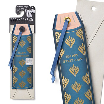 Bookmark Collection : Greeting Cards  Happy Birthday - Dubbelt kort och bokmärke i ett!