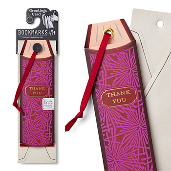 Bookmark Collection : Greeting Cards Thank You - Dubbelt kort och bokmärke i ett!