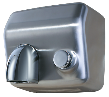 Stainless steel&nbsp;push-button operated hand dryer