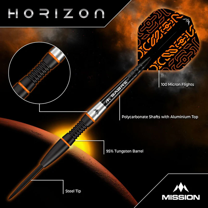 Mission Horizon Black PVD & Orange 95% 22g - 3