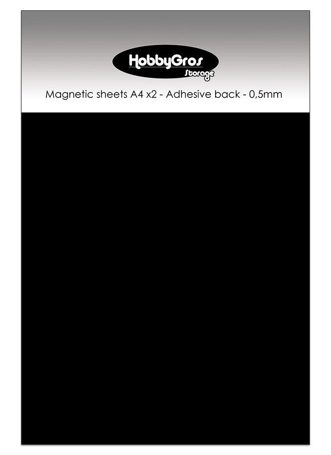 HobbyGros Storage "Magnetic Sheets A4 (2 pcs) - Adhesive Back"