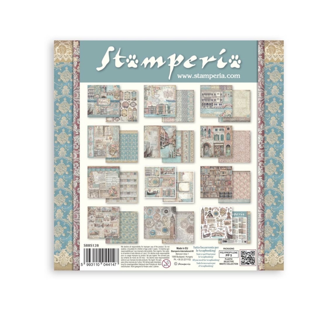 Stamperia Paper Pad 8X8 - Venice City of Art - 10
