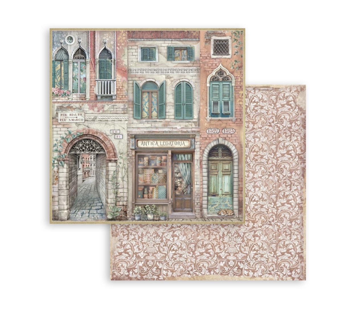 Stamperia Paper Pad 8X8 - Venice City of Art - 3