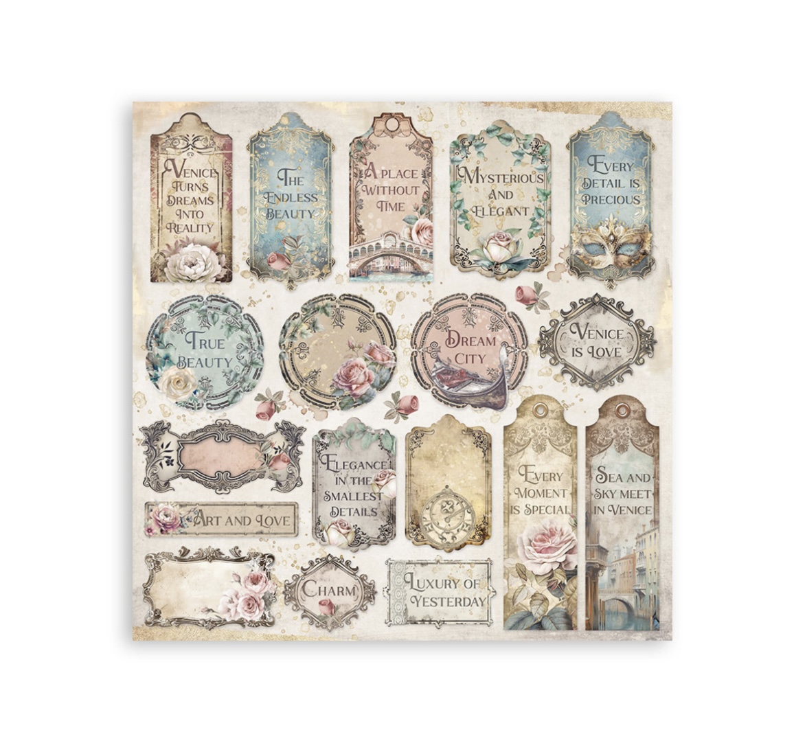 Stamperia Paper Pad 8X8 - Venice City of Art - 2