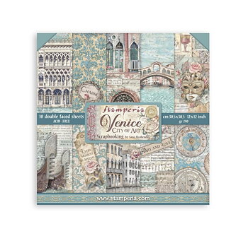Stamperia Paper Pad 12X12 - Romantic Collection - Venice City of Art