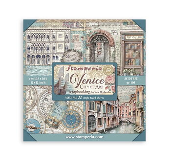 Stamperia Paper Pad 12X12 - Venice City of Art (Single Face)