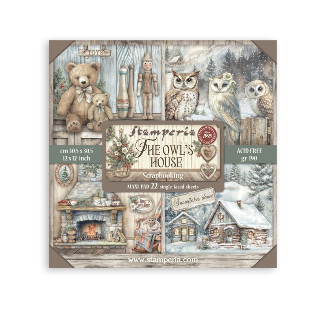 Stamperia Paper Pad 12X12 - The Owl's House (Single Face)