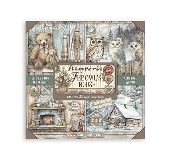 Stamperia Paper Pad 12X12 - The Owl's House (Single Face)