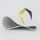 Stig Lindberg (Veckla 1950) White Vase with Modern Decor 12 cm (2)