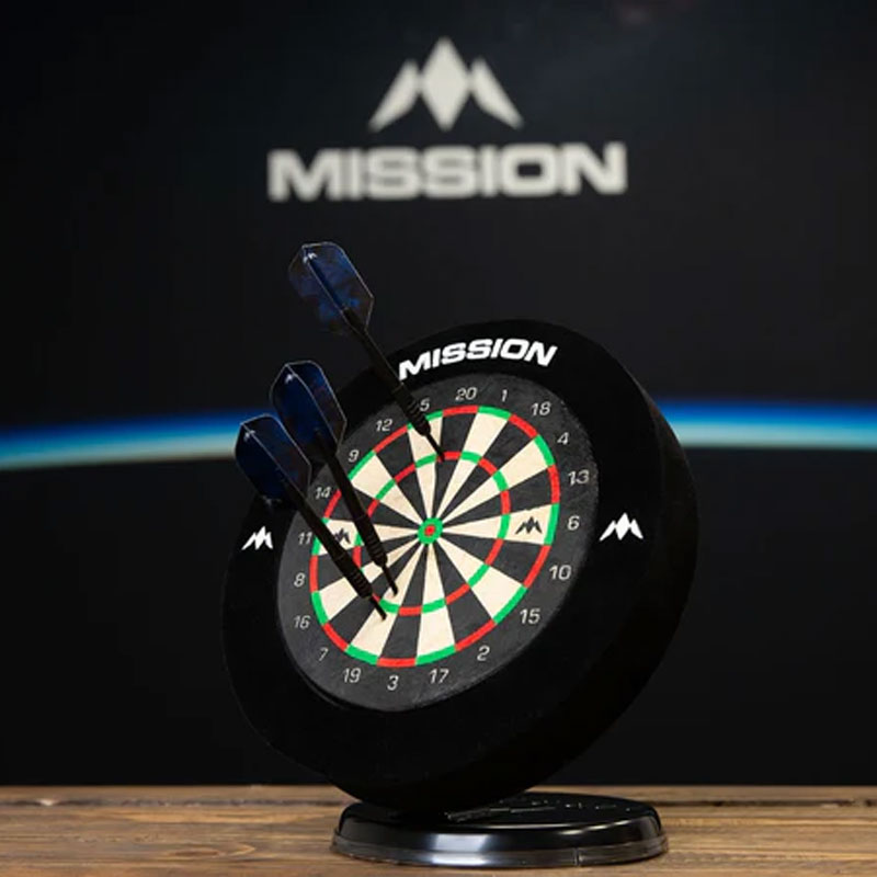 Mission Mini skrivbordsdarttavla komplett med väggskydd och 2 uppsättningar dartpilar. - 4