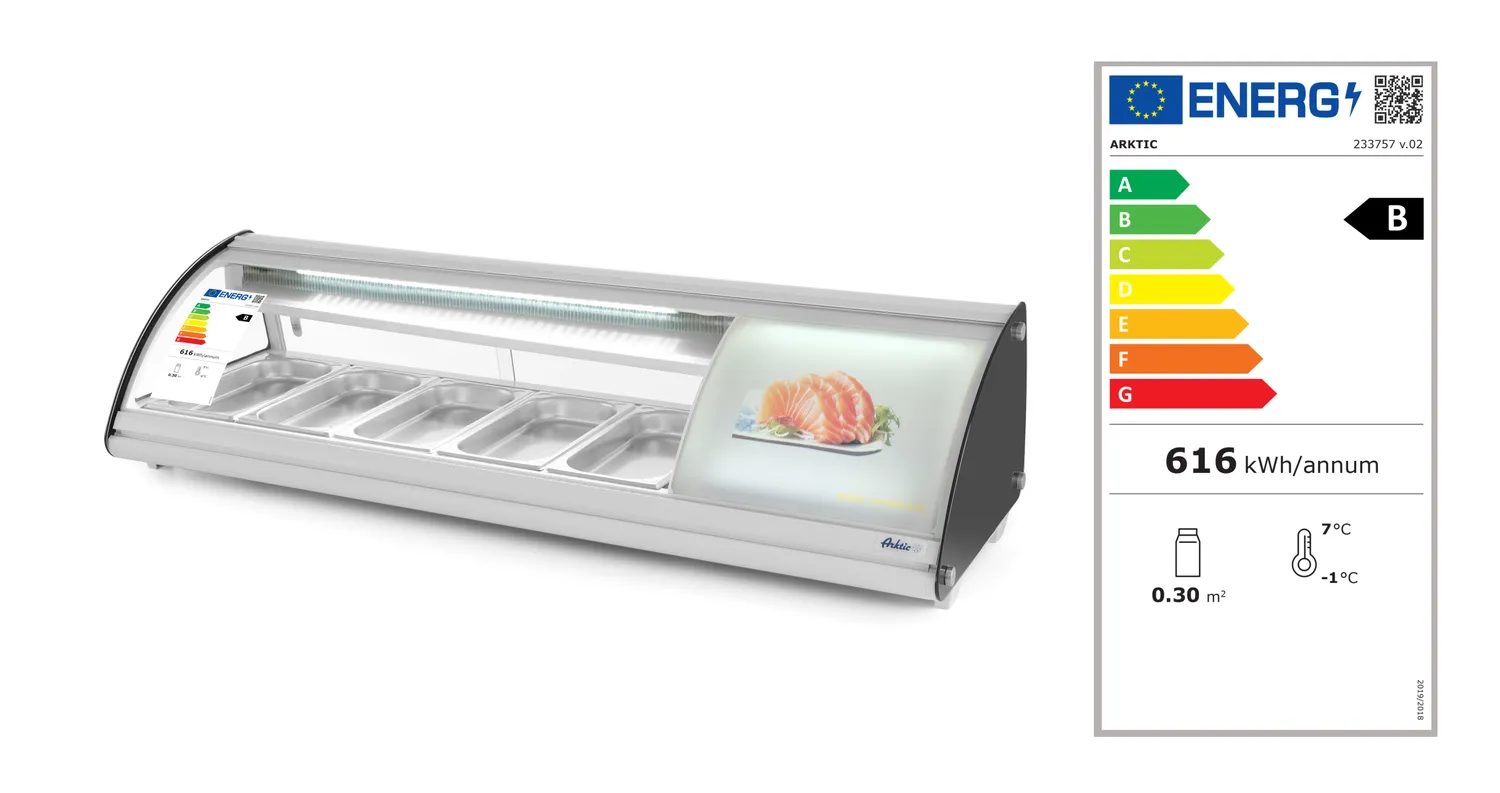 Sushi display 5x GN 1/3 - 4