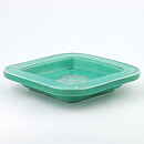Wilhelm Kåge (Argenta 1938) Quadratic Bowl with Silver Flowers Decor 21 cm