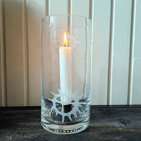 Lantern / Vase Biejvve Sami Sun, Jokkmokk design ELD Handmade pattern