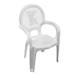 Trädgårdsfåtölj för Barn, plast vit.