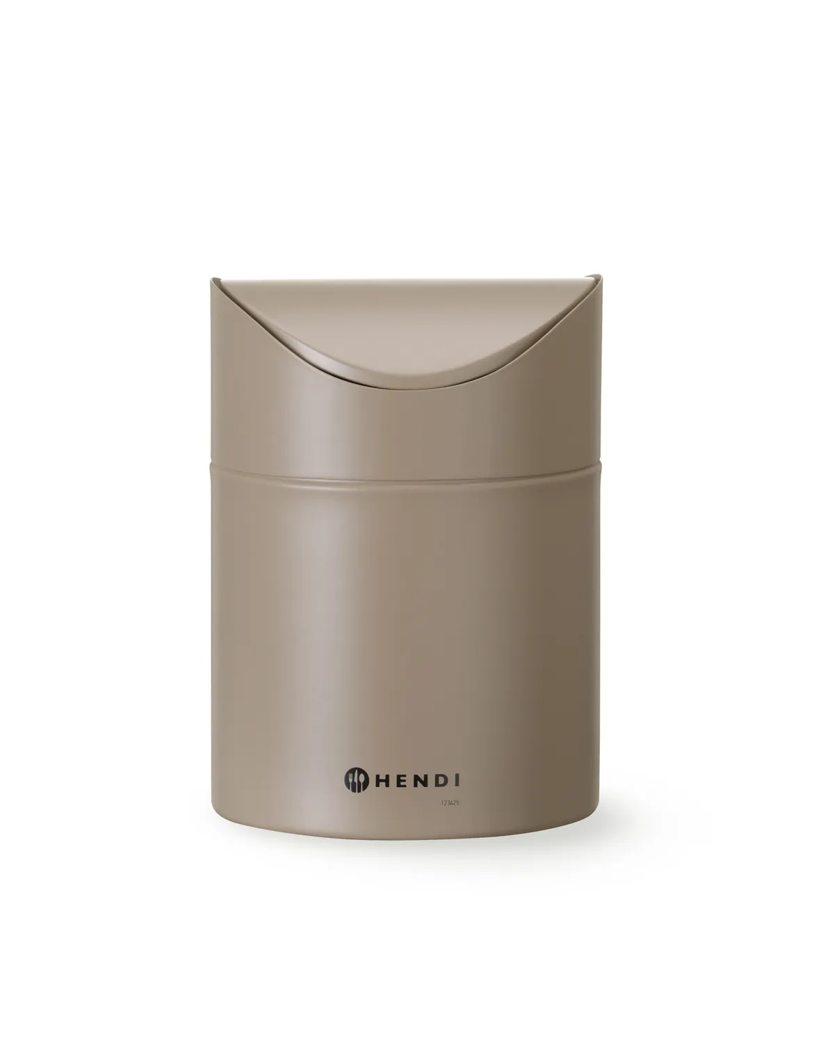 Table wastebasket with swing lid, Beige
