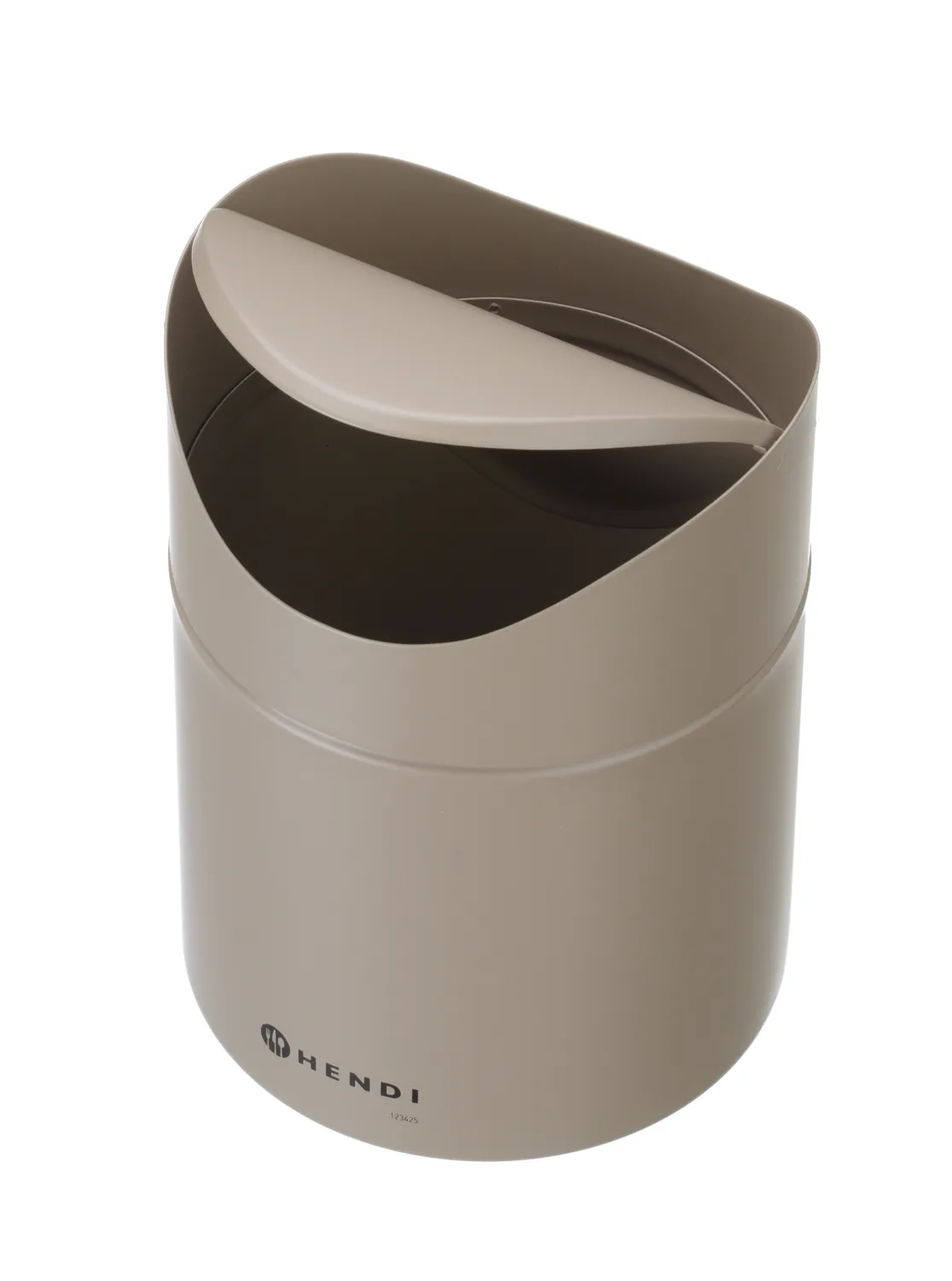 Table wastebasket with swing lid, Beige - 4